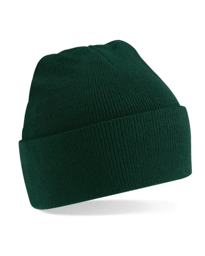 Berretto  con risvolto, 100% poliacrilico, taglia unica Bottle green