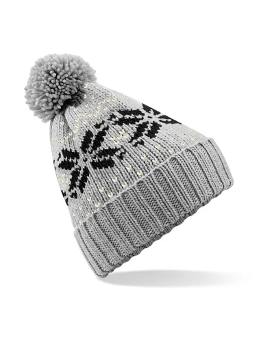 Beechfield Berretto Fair Isle Snowstar, Acrilico, Stile Classico