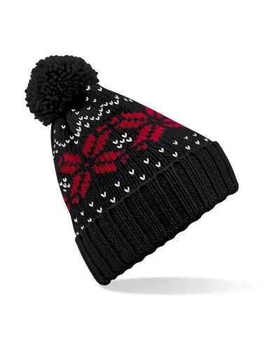 Beechfield Berretto Fair Isle Snowstar, Acrilico, Stile Classico