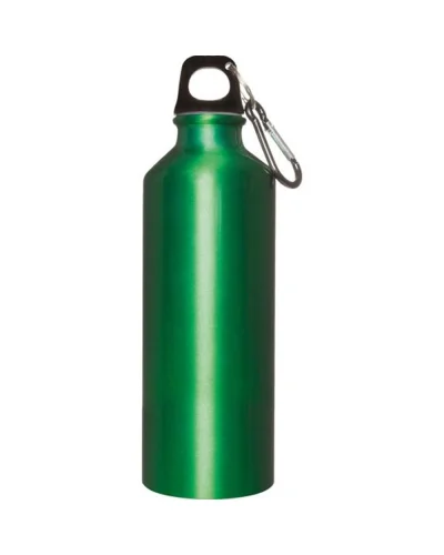 Borraccia Alluminio 500ml con Moschettone - Leggera e Pratica Verde
