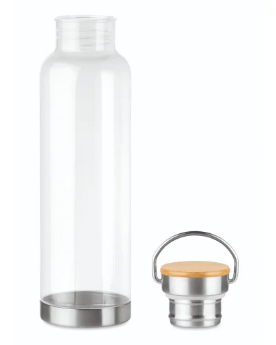 HELSINKI BASIC Bottiglia Tritan 800ml Bambù e Acciaio Antigoccia