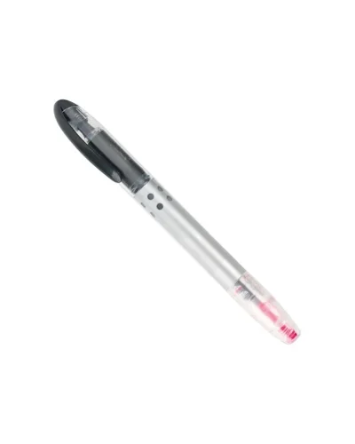 Evidenziatore rosa e roller argento Opaco Duo - Nero e giallo 14,5cm