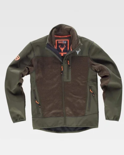 Giacca Workshell con zip e tasche multiuso