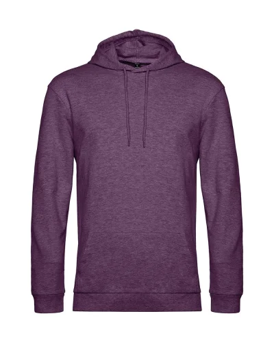 Felpa con cappuccio unisex B&C French Terry 280g Heather Purple