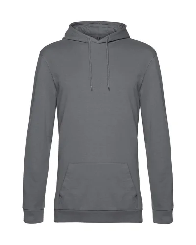 Felpa con cappuccio unisex B&C French Terry 280g Elephant Grey