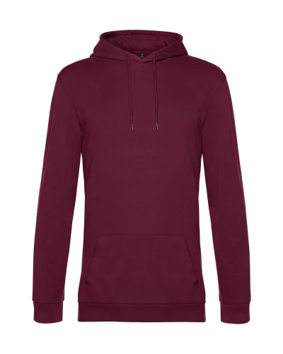 Felpa con cappuccio unisex B&C French Terry 280g Wine