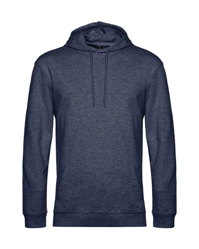 Felpa con cappuccio unisex B&C French Terry 280g Heather Navy