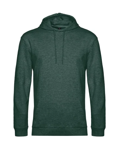 Felpa con cappuccio unisex B&C French Terry 280g Heather Dark Green