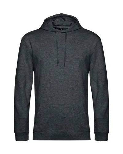 Felpa con cappuccio unisex B&C French Terry 280g Heather Asphalt