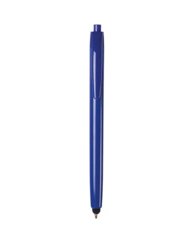 Penna a sfera touch screen in plastica, refill nero Blu