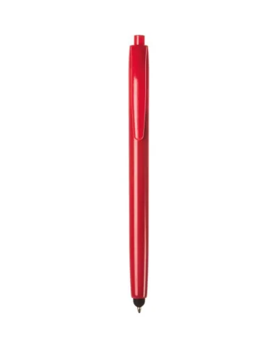 Penna a sfera touch screen in plastica, refill nero Rosso