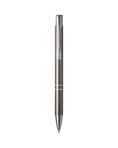 Penna a sfera in alluminio, refill nero, design elegante Grigio
