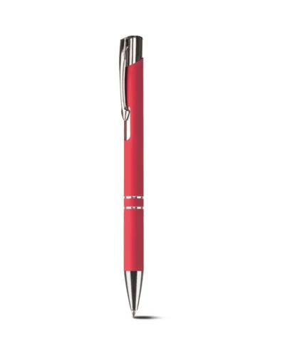 Penna a sfera alluminio silver, puntale e clip metallo
