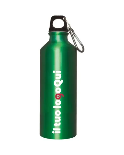 Borraccia Alluminio 500ml con Moschettone - Leggera e Pratica