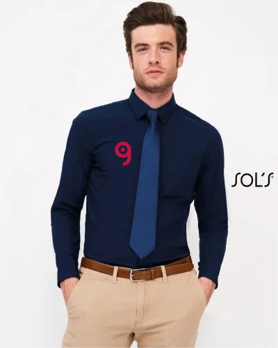 Camicia slim uomo Baltimore, cotone poliestere, colletto rinforzato
