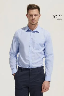 Camicia slim uomo Baltimore, cotone poliestere, colletto rinforzato