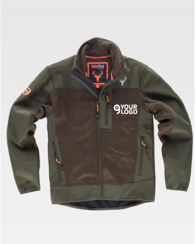Giacca Workshell con zip e tasche multiuso