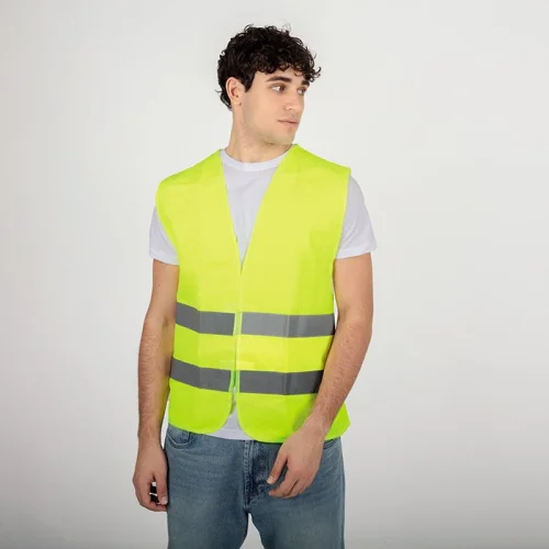 Gilet alta visibilità rifrangente in poliestere