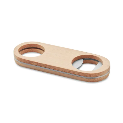 VALBAMPER Apribottiglie Bamboo FSC e Acciaio Inox 10,5x4 cm