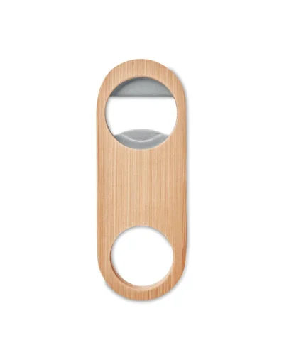 VALBAMPER Apribottiglie Bamboo FSC e Acciaio Inox 10,5x4 cm