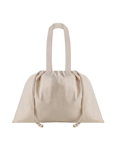 Shopper in Cotone Naturale 100g/m2 38x42cm con Doppia Corda Ecru