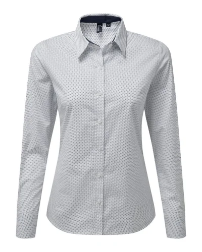 Camicia da donna denim cotone 100% classic fit Pindot Dots