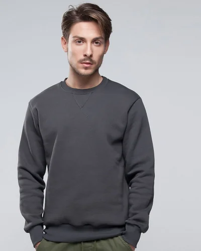 Felpa girocollo in cotone 80% regular fit, personalizzabile