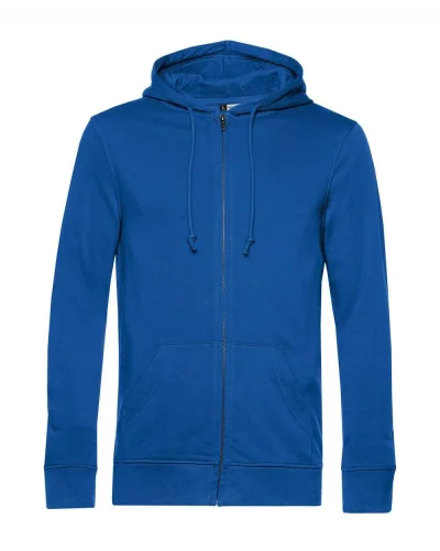 Felpa con zip e cappuccio in french terry bio