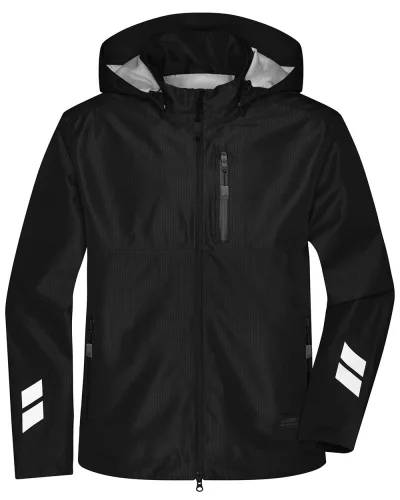 Giacca da lavoro  nera, antivento, impermeabile e traspirante Black / Black