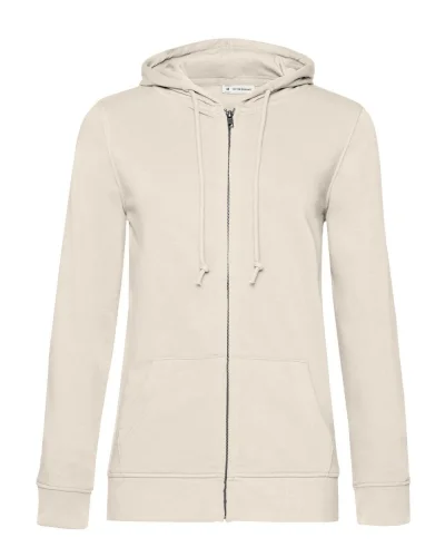 Inspire Felpa Donna con Zip, Cappuccio, 280g/m² Off White