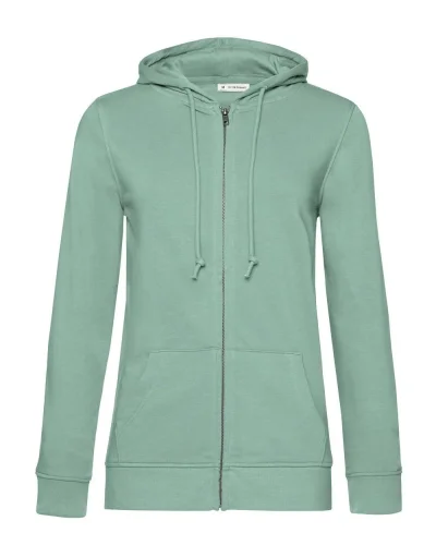 Inspire Felpa Donna con Zip, Cappuccio, 280g/m² Sage