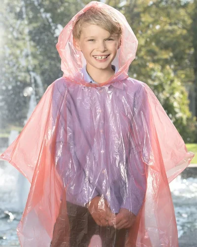 Sumatra Kids Poncho Antipioggia Usa e Getta, Unisex, Blu, 55g