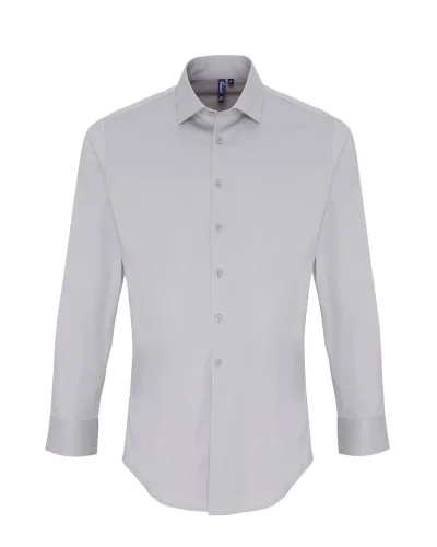 Men's Stretch Fit Cotton Poplin Long Sleeve Shirt