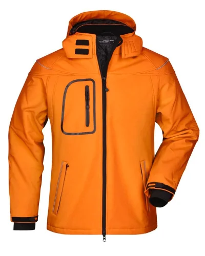 Aqua S Giacca Softshell Uomo Invernale Regular 100% Poliestere Orange