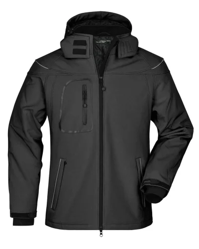 Aqua S Giacca Softshell Uomo Invernale Regular 100% Poliestere Black