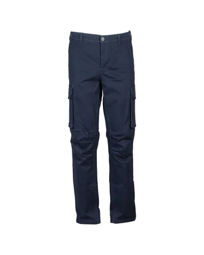 Pantalone multitasche Spalato cotone elasticizzato Navy