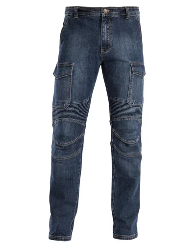 Jeans Biker Slim blu, tasche utility, tessuto stretch 340g Blu Jeans