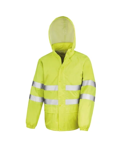 Set Antipioggia Alta Visibilità Impermeabile Uomo  Giallo Fluorescent Yellow