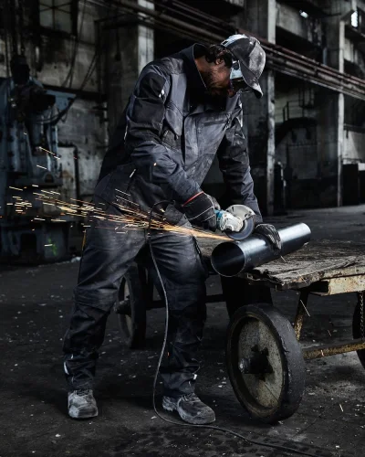 Strong Workwear Jacket nera da uomo – Resistente e confortevole