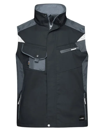 Gilet da Lavoro Strong Workwear, Regular Fit, Rinforzato Black / Carbon