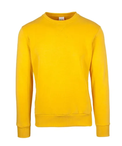 Felpa girocollo in cotone 80% regular fit, personalizzabile Ocra