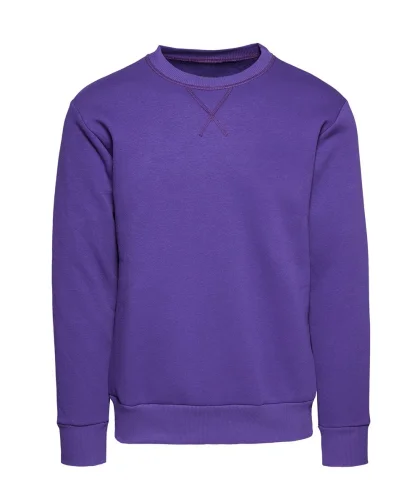 Felpa girocollo in cotone 80% regular fit, personalizzabile Viola