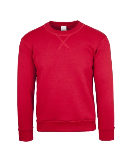 Felpa girocollo in cotone 80% regular fit, personalizzabile Rosso