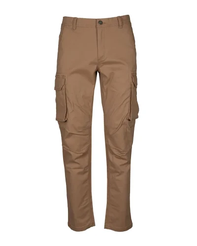 Pantalone multitasche Spalato cotone elasticizzato KHAKI