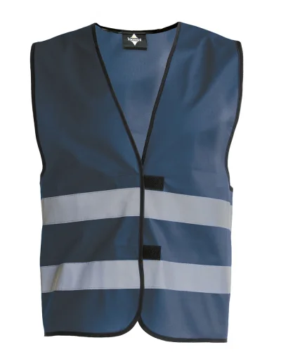 Gilet alta visibilità per bambini , regolabile, poliestere Navy