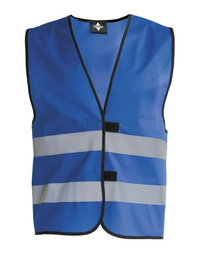 Gilet alta visibilità per bambini , regolabile, poliestere Royal Blue