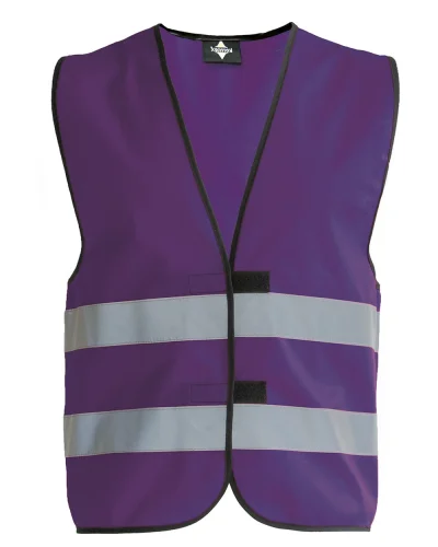 Gilet alta visibilità per bambini , regolabile, poliestere Purple