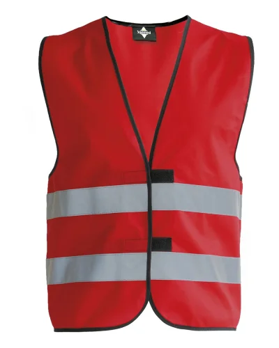 Gilet alta visibilità per bambini , regolabile, poliestere Red