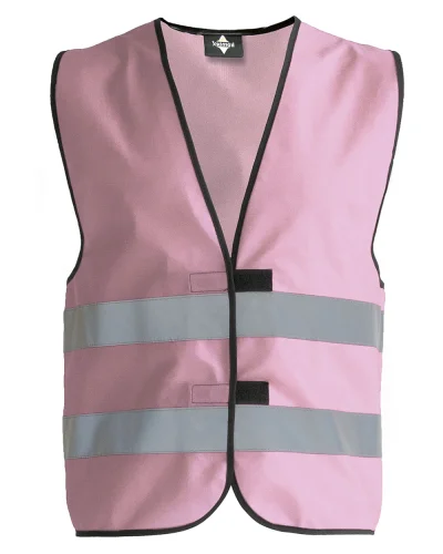 Gilet alta visibilità per bambini , regolabile, poliestere Pink