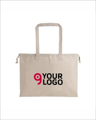 Shopper in Cotone Naturale 100g/m2 38x42cm con Doppia Corda
